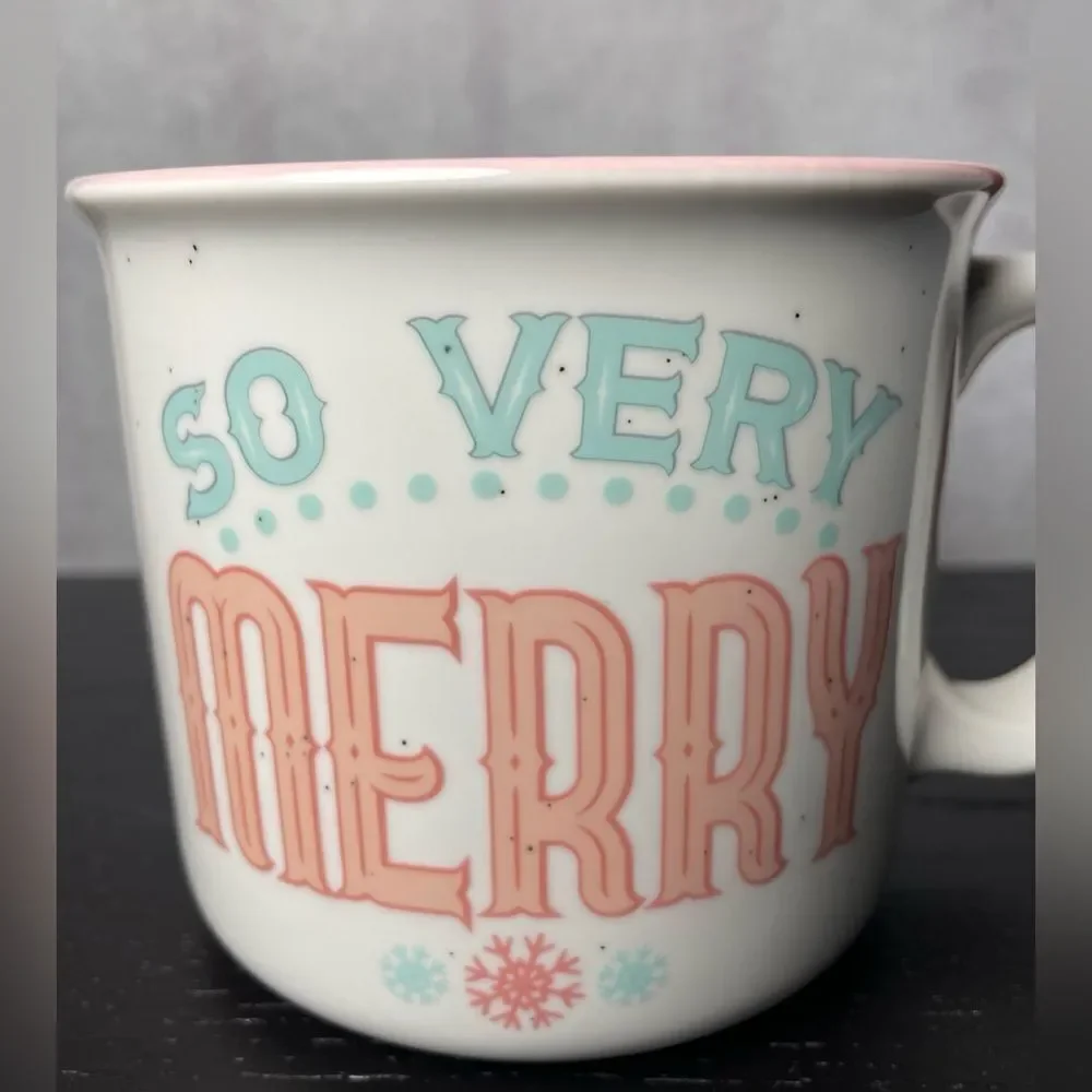 Peppermint & Pine “So Very Merry” Retro Ceramic Christmas Mug